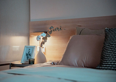 桐澄空間設計 北歐風床頭 現代飾品擺飾 攝影